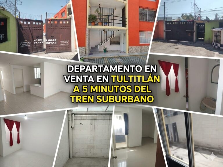 Departamento en venta en Tultitlán cerca del Tren Suburbano y Perinorte
